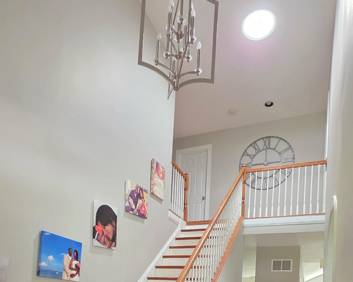 Single Velux Sun Tunnel Installation In Residential Stair Foyer