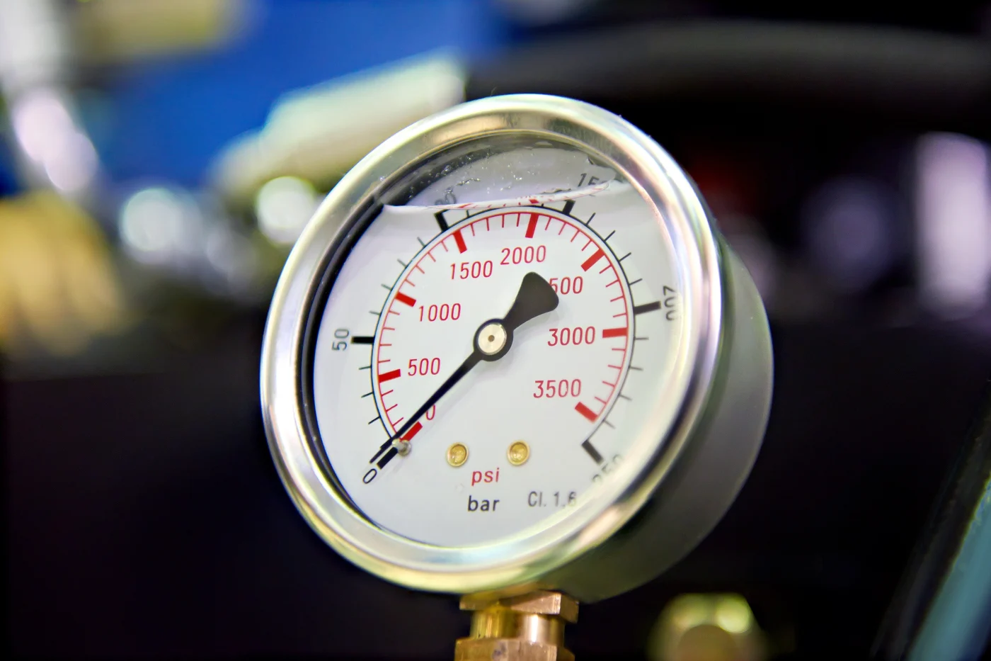Residential & Commercial Exterior Remodeling Consultations Without Sales Pressure Close-up of a pressure gauge showing zero pressure.