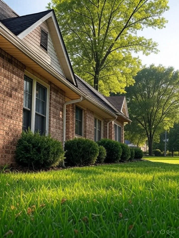 house with gutters in Illinois