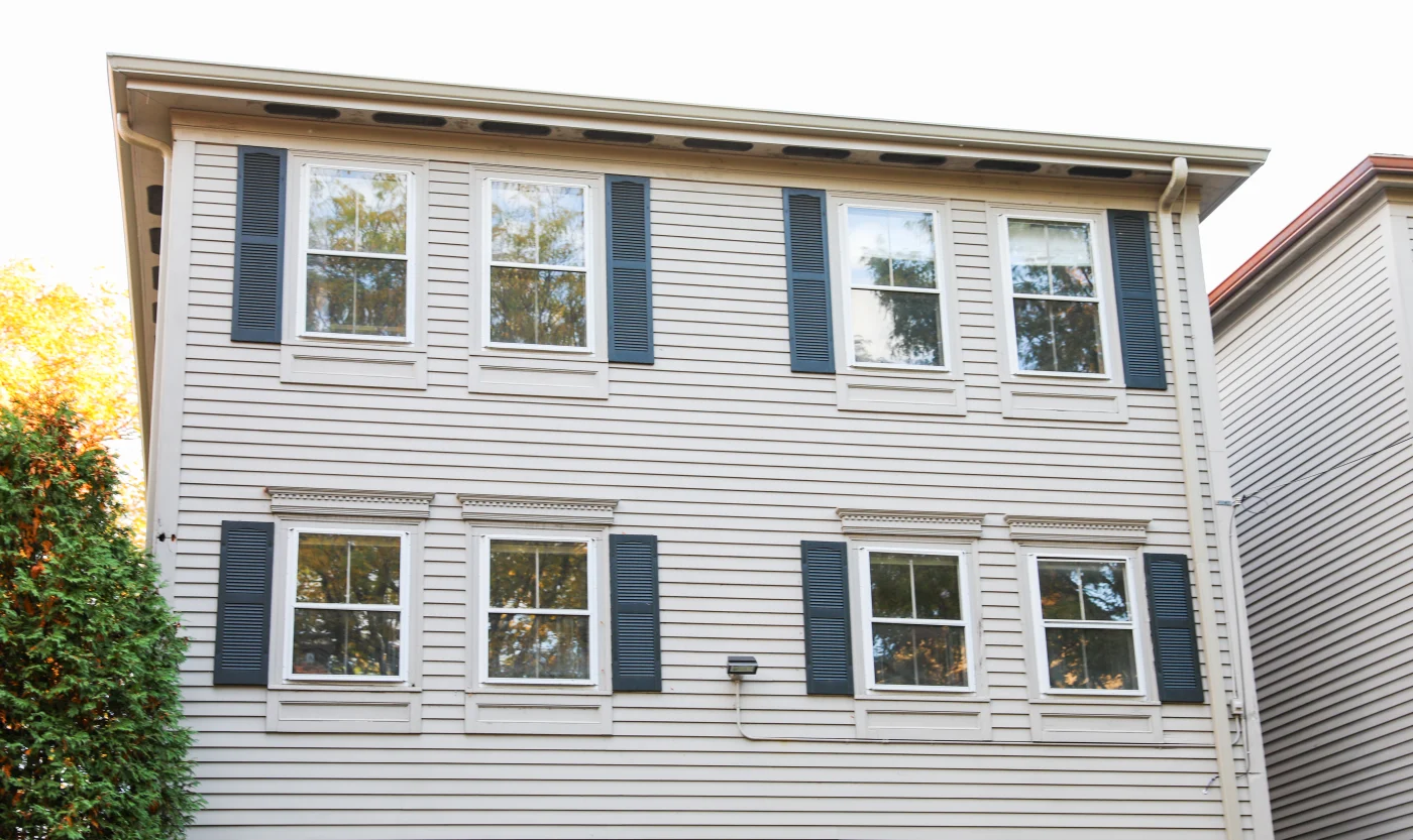 House in Cook County with windows on both floors