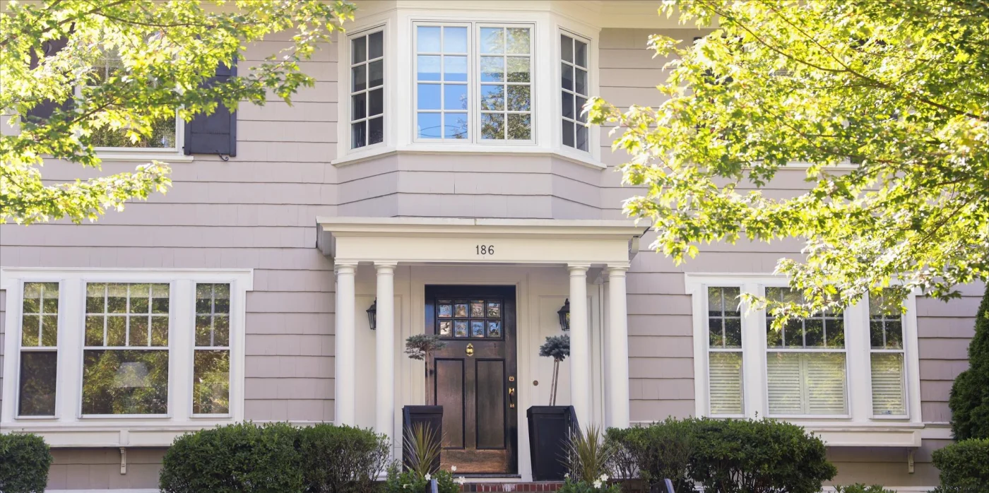 Image of a nice, large house with new windows