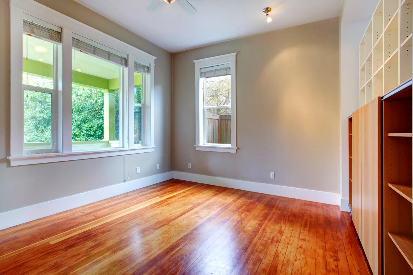 Stunning new windows from inside an empty bedroom