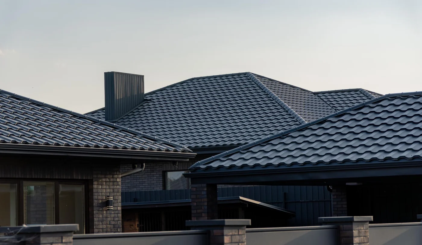 A close-up view of a quality gutter system with precise placement of materials.