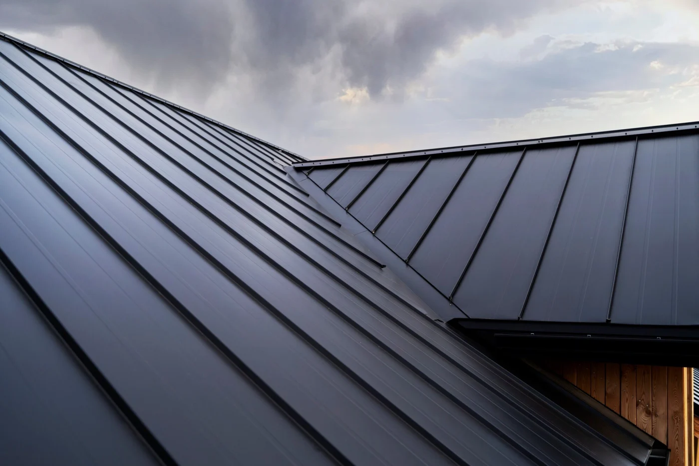 A close-up view of a quality gutter system with precise placement of materials.