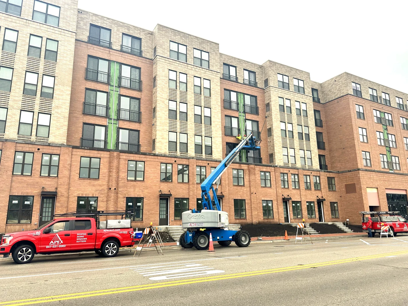 Historic Commerical Roofing South Elgin Il Apex Exteriors The Apex Exteriors commercial roofing crew is preparing for a historic renovation