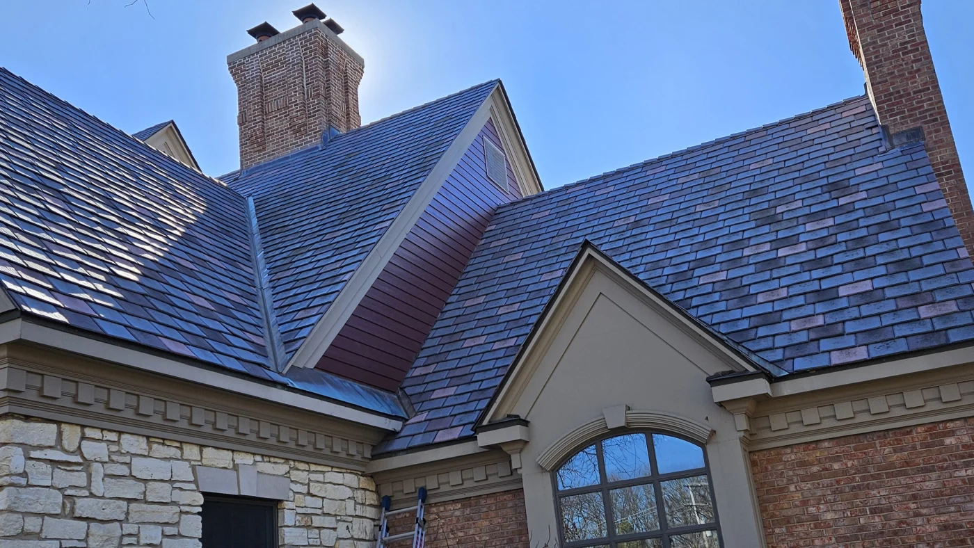 A closer view of a house with multiple types of siding in Plainfield, IL, by Apex Exteriors, Inc.