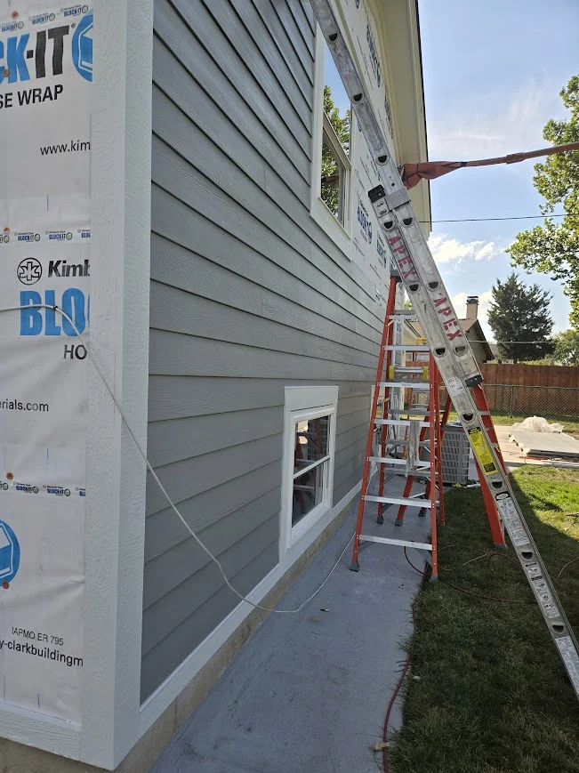 Reliable Siding Contractor | Bartlett, IL | Apex Exteriors, Inc. Bartlett, IL home being resided with James Hardie Lap Siding.